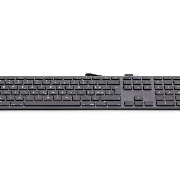 LMP Tastatur KB-1243 Schwarz, Mac CH-Layout mit Ziffernblock