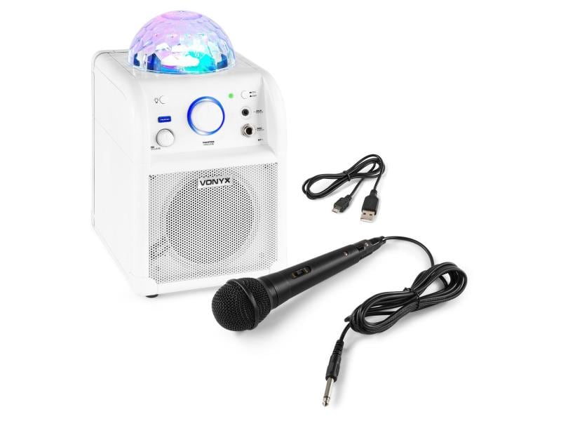 Vonyx Lautsprecher SBS50W Karaoke Speaker Weiss