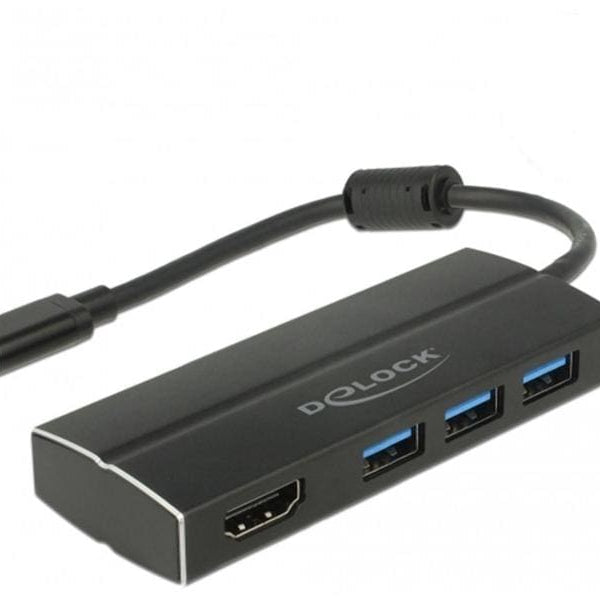 Delock Dockingstation USB 3.1 Typ-C Gen1 - 3x Typ-A + 1x HDMI 4K