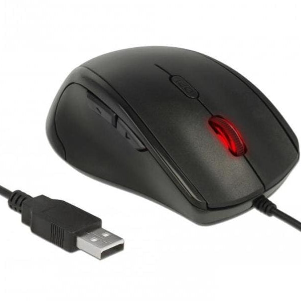 Delock Ergonomische Maus 12548 für Linkshänder