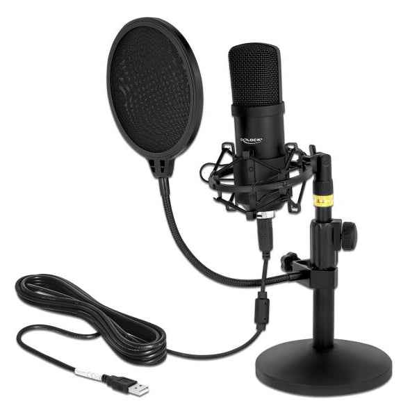 Delock Kondensatormikrofon USB für Gaming & Podcasting