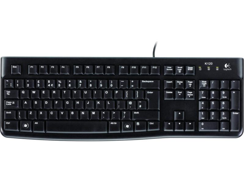 Logitech Tastatur K120 Business US-Layout