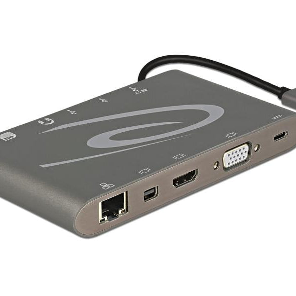 Delock Dockingstation USB 3.1 Typ-C – HDMI/MiniDP/VGA//SD