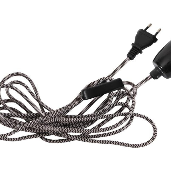 Star Trading Pendelleuchte GLAZE Schwarz / Weiss