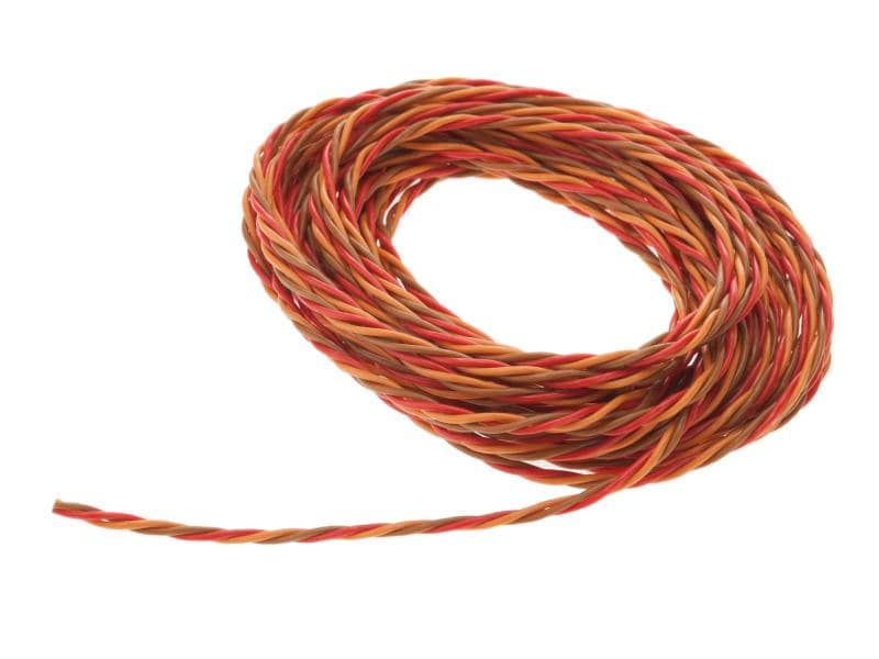 Muldental Servokabel verdrillt JR/GRP 0,25 mm² 5 m ohne Stecker/Buchse