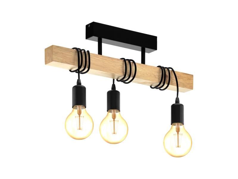EGLO Leuchten Deckenleuchte TOWNSHEND 3x E27 Schwarz