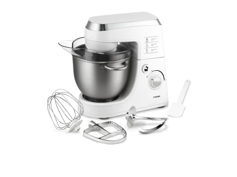 Rotel Küchenmaschine Power Mix 441 Silber/Weiss