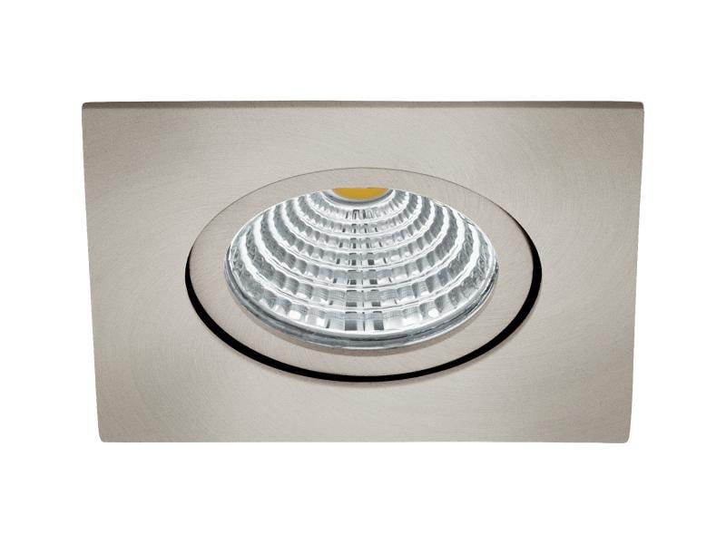 EGLO Leuchten Einbauspot Saliceto 1 Eckig 1x 6 W 2700 K, Nickel-matt