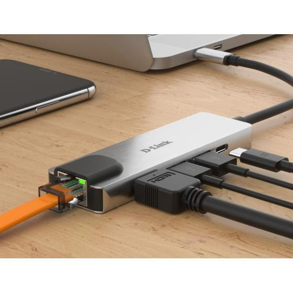 D-Link Dockingstation DUB-M520 HDMI/RJ45/USB3.0/USB‑C Ladeanschluss