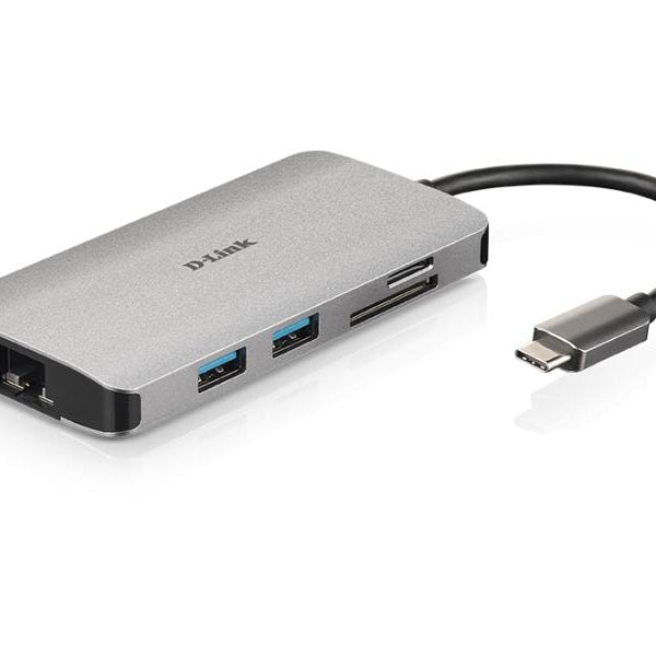 D-Link Dockingstation DUB-M810 USB/HDMI/RJ45/Kartenleser/USB‑C Lade