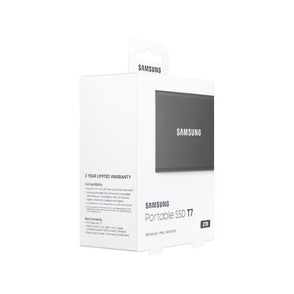 Samsung Externe SSD Portable T7 Non-Touch, 2000 GB, Titanium