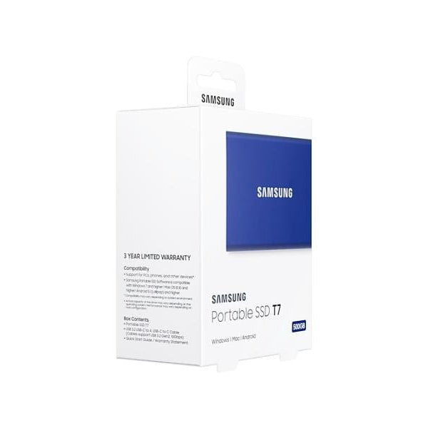 Samsung Externe SSD Portable T7 Non-Touch, 500 GB, Indigo