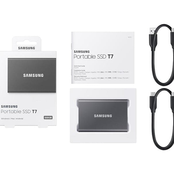 Samsung Externe SSD Portable T7 Non-Touch, 500 GB, Titanium