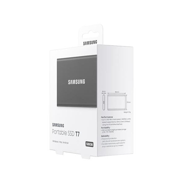 Samsung Externe SSD Portable T7 Non-Touch, 500 GB, Titanium