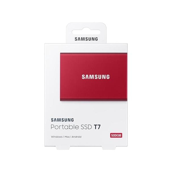 Samsung Externe SSD Portable T7 Non-Touch, 500 GB, Rot