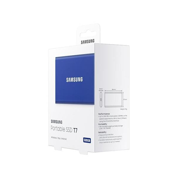Samsung Externe SSD Portable T7 Non-Touch, 500 GB, Indigo