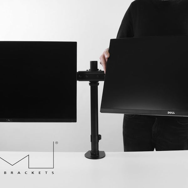 Multibrackets Tischhalterung Basic Dual bis 8 kg – Schwarz