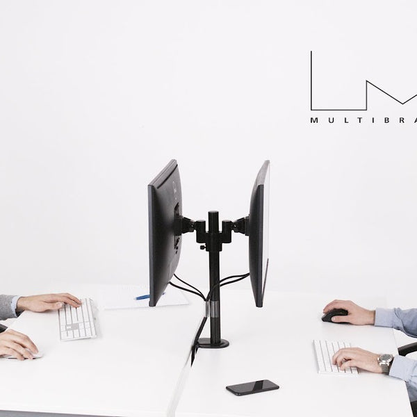 Multibrackets Tischhalterung Officeline Dual B2B bis 8 kg – Schwarz