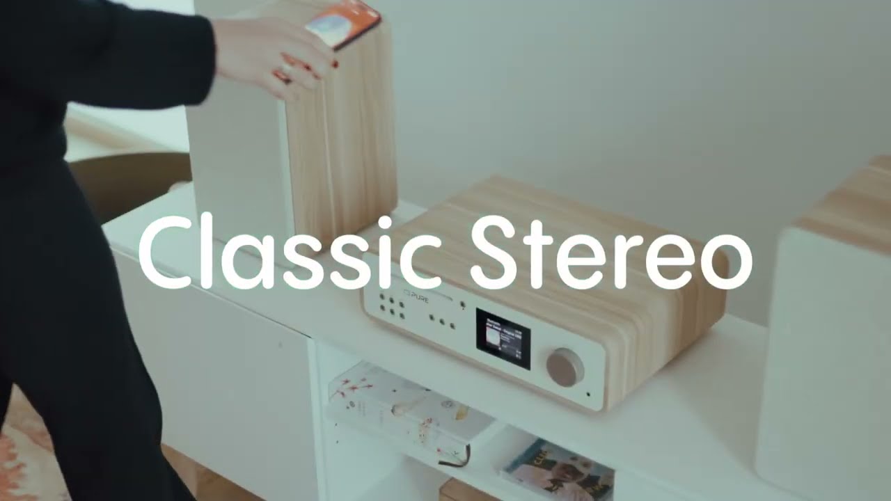 Pure Micro-HiFi Anlage Classic Stereo Schwarz/Walnuss