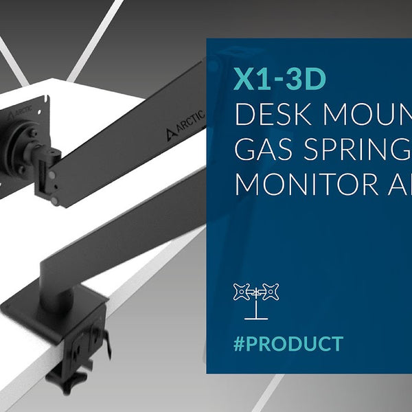 Arctic Cooling Tischhalterung X1-3D bis 10 kg – Schwarz matt, Schwarz