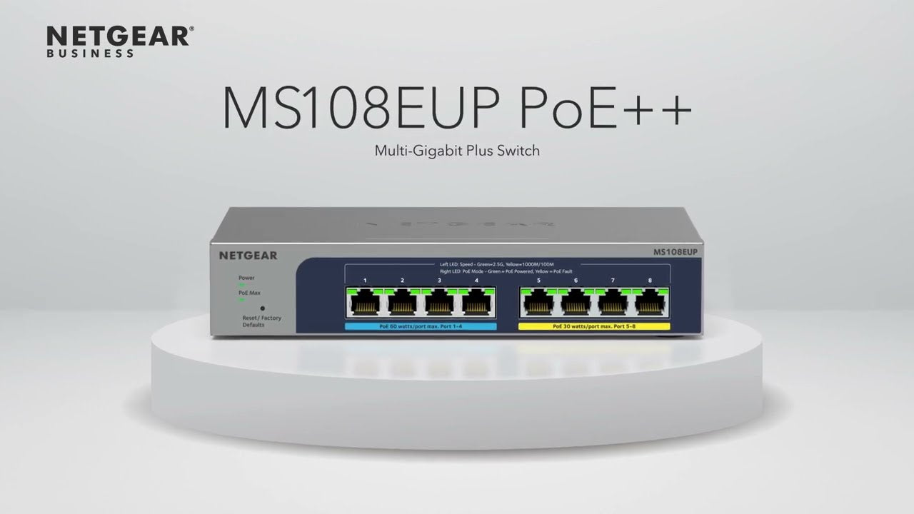 Netgear PoE++ Switch MS108EUP-100EUS 8 Port