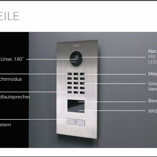 Doorbird IP Türstation D1101V Unterputz