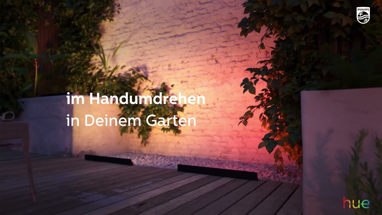 Philips Hue Aussenstrahler White Outdoor Welcome Flutlicht Schwarz