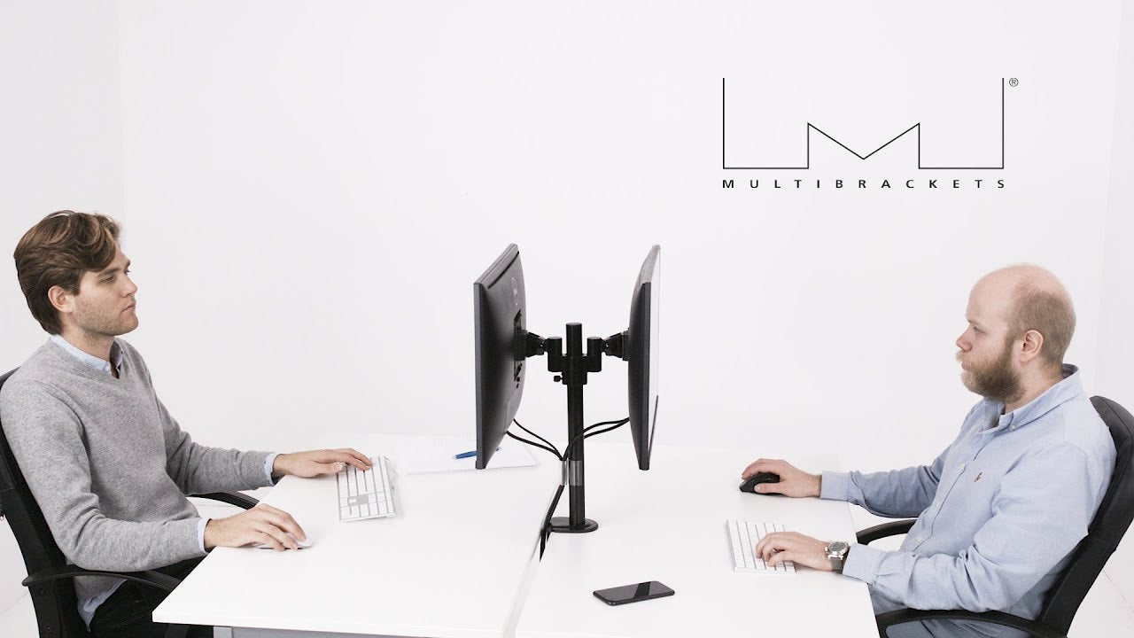 Multibrackets Tischhalterung Officeline Dual B2B bis 8 kg – Weiss