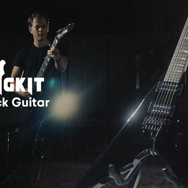 MAX E-Gitarre GigKit Rock Style Schwarz