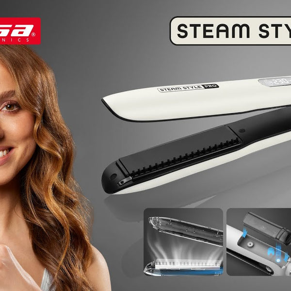 Trisa Haarglätter Steam Style Pro Weiss
