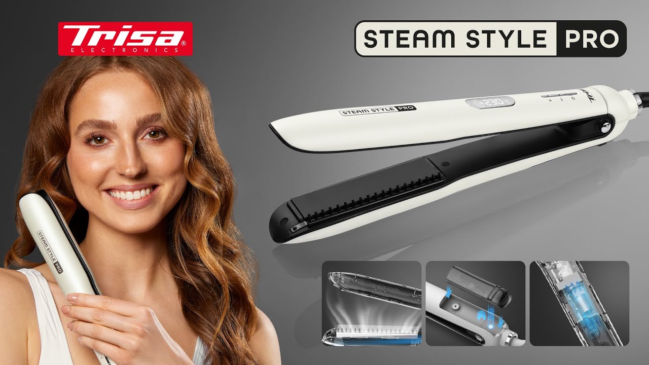 Trisa Haarglätter Steam Style Pro Weiss