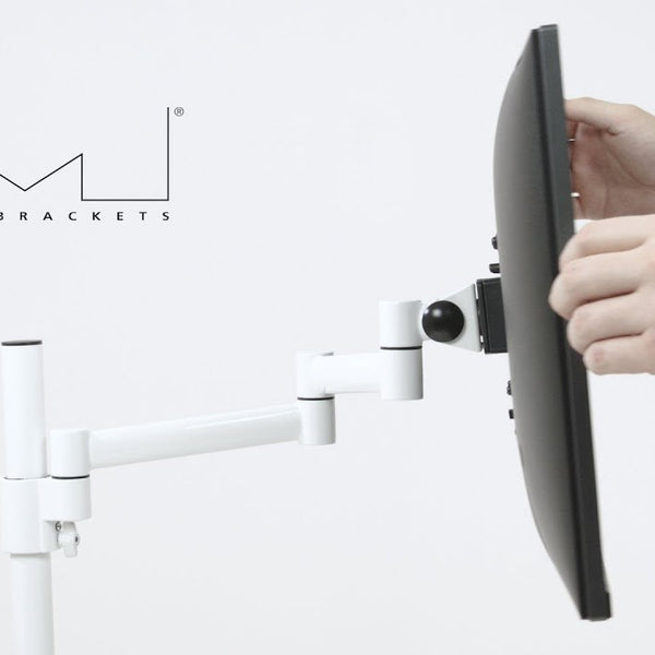 Multibrackets Tischhalterung Officeline Single II bis 8 kg – Weiss