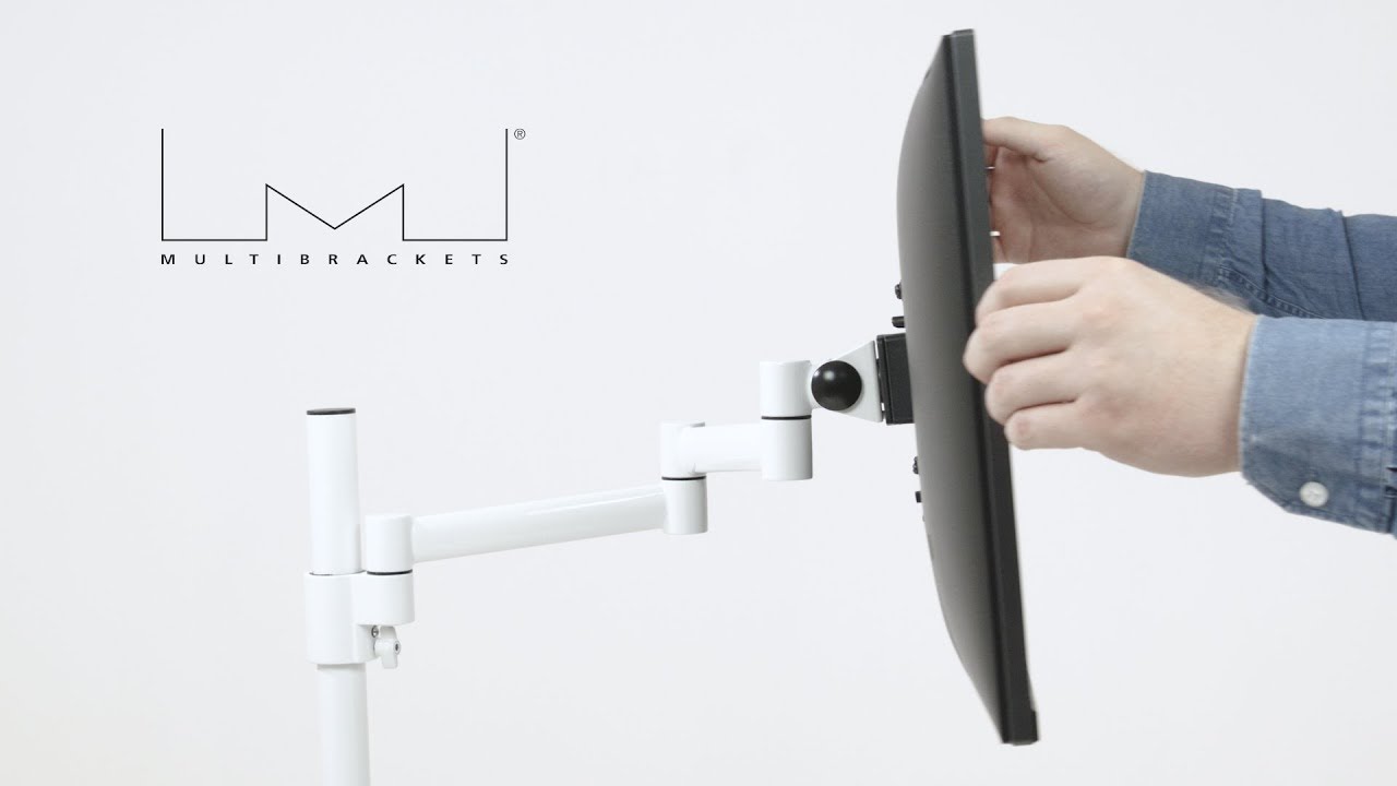 Multibrackets Tischhalterung Officeline Single II bis 8 kg – Weiss
