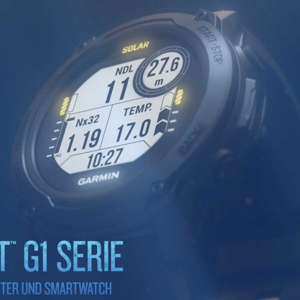 GARMIN Sportuhr Descent G1 Hellgrau/Grau