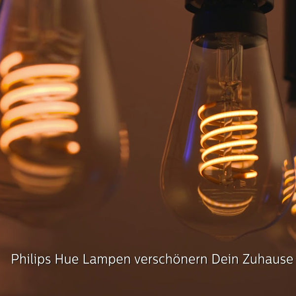Philips Hue Leuchtmittel White E27 Einzelpack Filament 550 lm