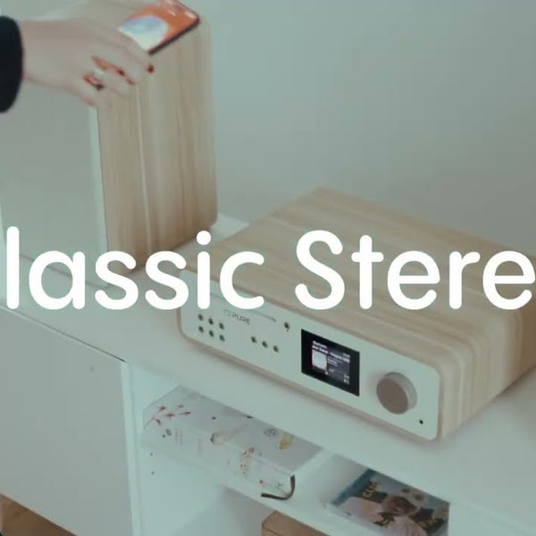 Pure Micro-HiFi Anlage Classic Stereo Eiche/Weiss