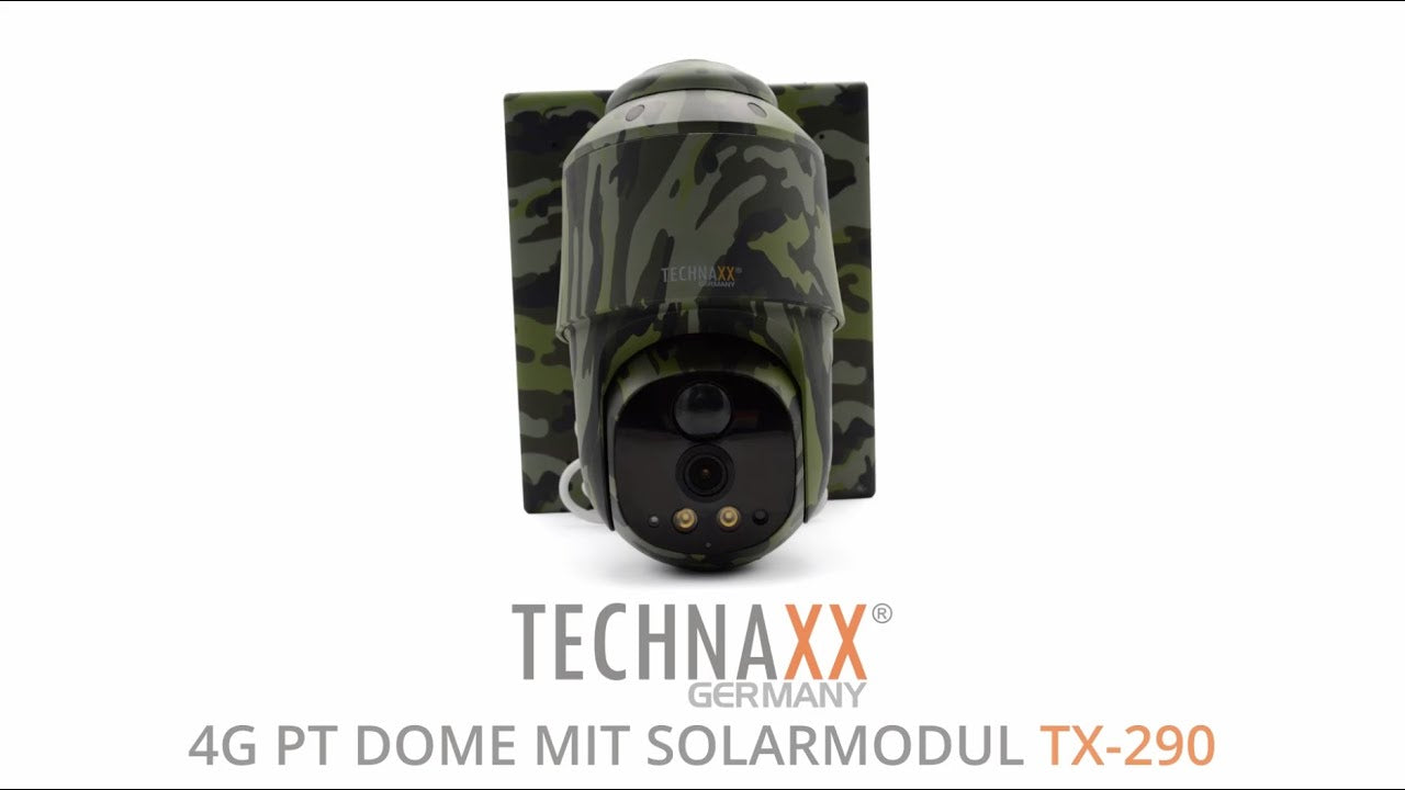 Technaxx Überwachungsset 4G PT Dome TX-290 mit Solarmodul