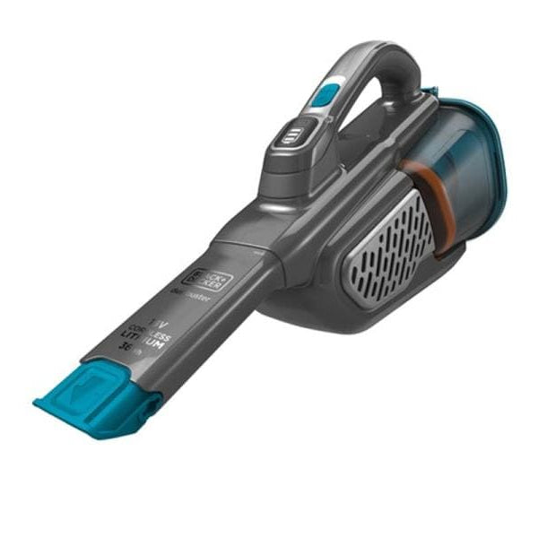 BLACK+DECKER Akku-Handsauger 36 Wh 18 V Lithium Titanium, Silber, Blau
