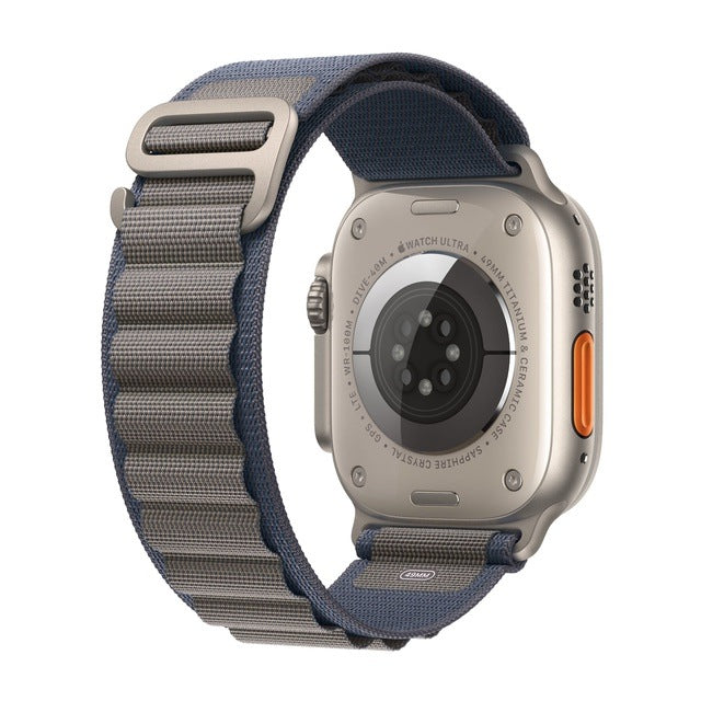 Apple Watch Ultra 2 GPS + Cellular (Titan Silbergrau) - 49mm - Alpine Loop Medium Blau