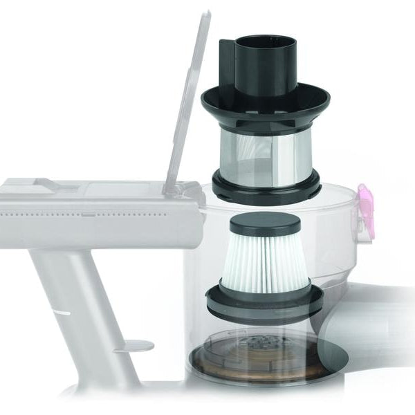 MAXXMEE Akku-Hand- und Stielsauger Zyklon 22.2 V, Anthrazit/Pink