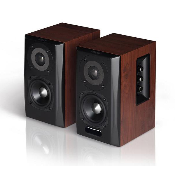 Edifier Regallautsprecher Paar S350DB mit Subwoofer Braun