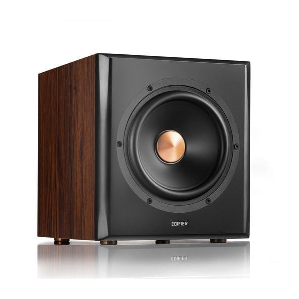 Edifier Regallautsprecher Paar S350DB mit Subwoofer Braun