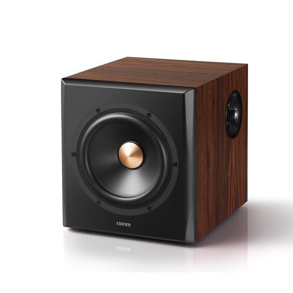 Edifier Regallautsprecher Paar S350DB mit Subwoofer Braun