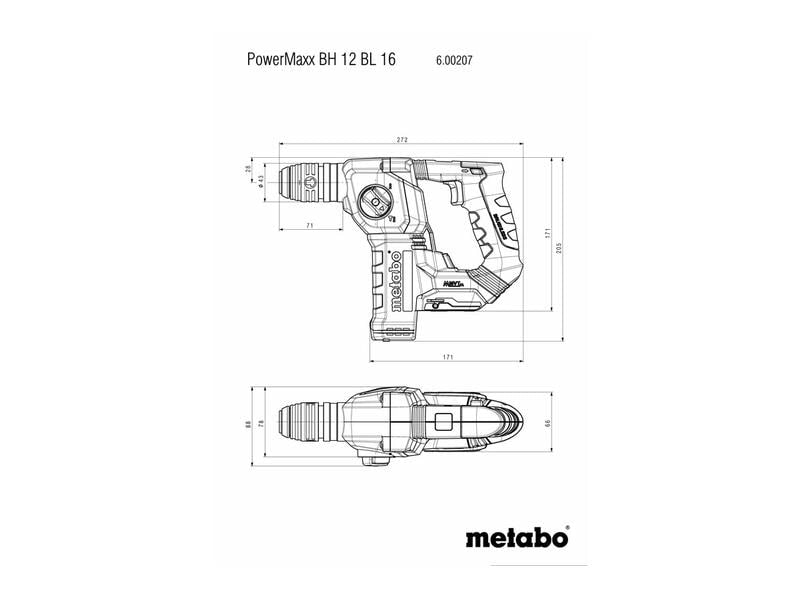 Metabo PowerMaxx BH 12 BL 16 Kit 2 x 4.0 Ah