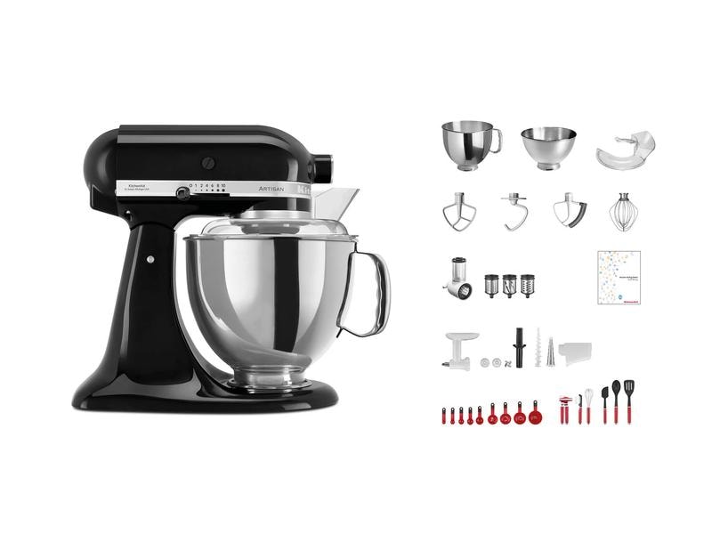 KitchenAid Küchenmaschine Artisan KSM200 Schwarz glanz