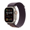 Apple Watch Ultra 2 GPS + Cellular (Titan Silbergrau) - 49mm - Alpine Loop Large Indigo