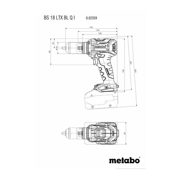 Metabo Akku-Bohrschrauber BS 18 LTX BL Q I Kit