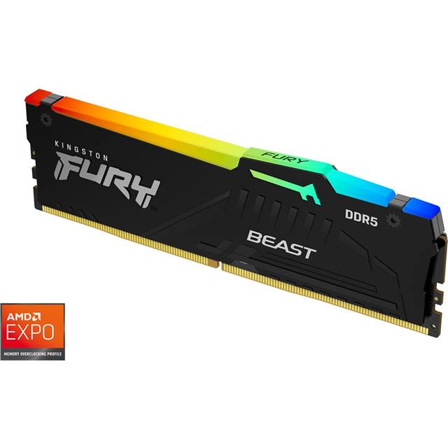 Kingston Fury Beast RGB, DDR5, 16GB (1x 16GB), 6000MHz