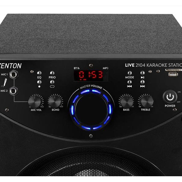 Fenton Lautsprecher LIVE2104 Karaoke Maschine Schwarz
