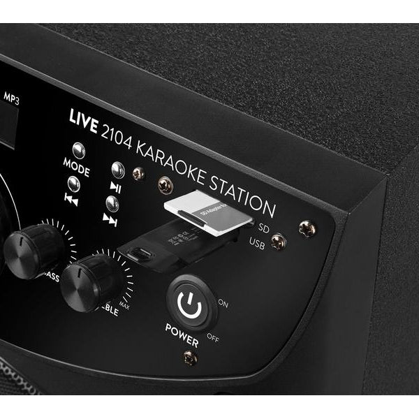 Fenton Lautsprecher LIVE2104 Karaoke Maschine Schwarz